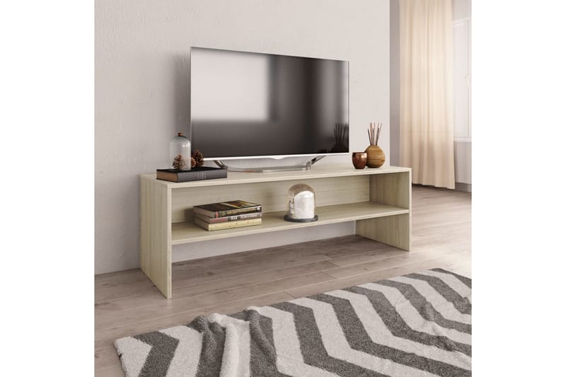 TV-bänk sonoma ek 120x40x40 cm spånskiva - Brun - Möbler - Vardagsrum - Tv-möbler & mediamöbler - Tv-bänkar