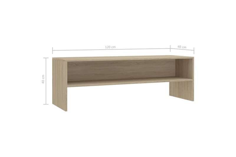 TV-bänk sonoma ek 120x40x40 cm spånskiva - Brun - Möbler - Vardagsrum - Tv-möbler & mediamöbler - Tv-bänkar