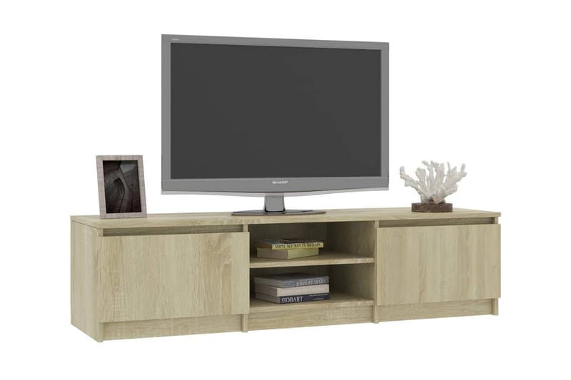 TV-bänk sonoma-ek 140x40x35,5 cm spånskiva - Brun - Möbler - Vardagsrum - Tv-möbler & mediamöbler - Tv-bänkar