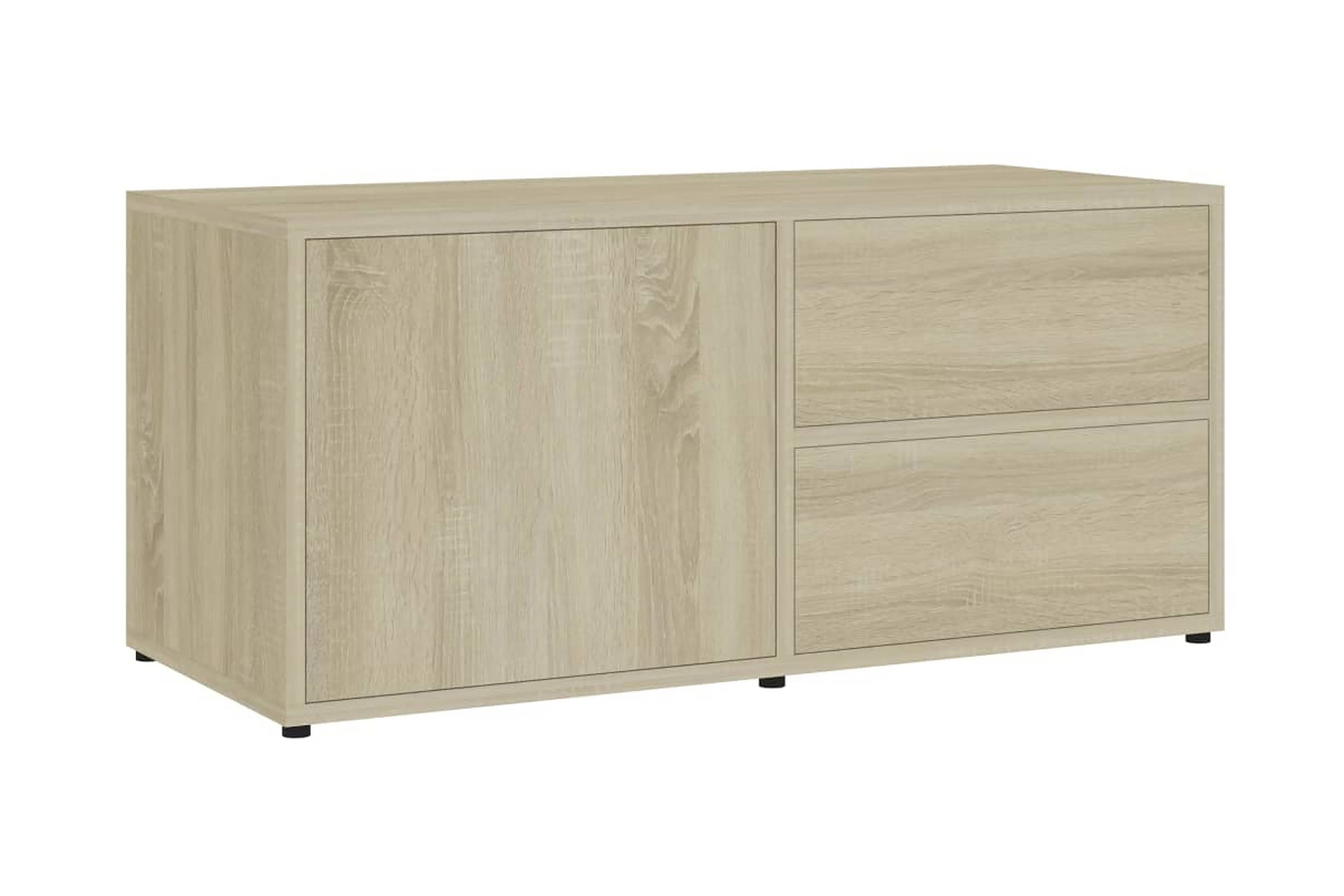 TV-bänk sonoma-ek 80x34x36 cm spånskiva – Brun