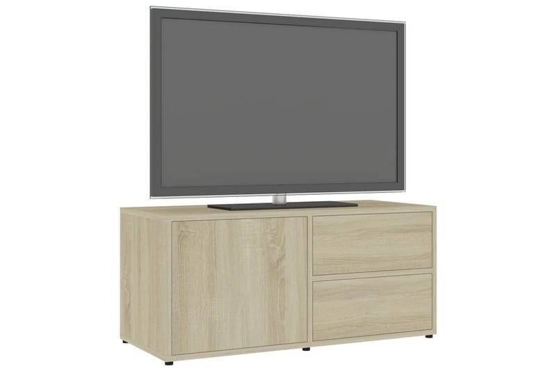 TV-bänk sonoma-ek 80x34x36 cm spånskiva - Brun - Möbler - Vardagsrum - Tv-möbler & mediamöbler - Tv-bänkar