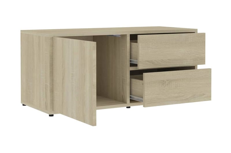 TV-bänk sonoma-ek 80x34x36 cm spånskiva - Brun - Möbler - Vardagsrum - Tv-möbler & mediamöbler - Tv-bänkar