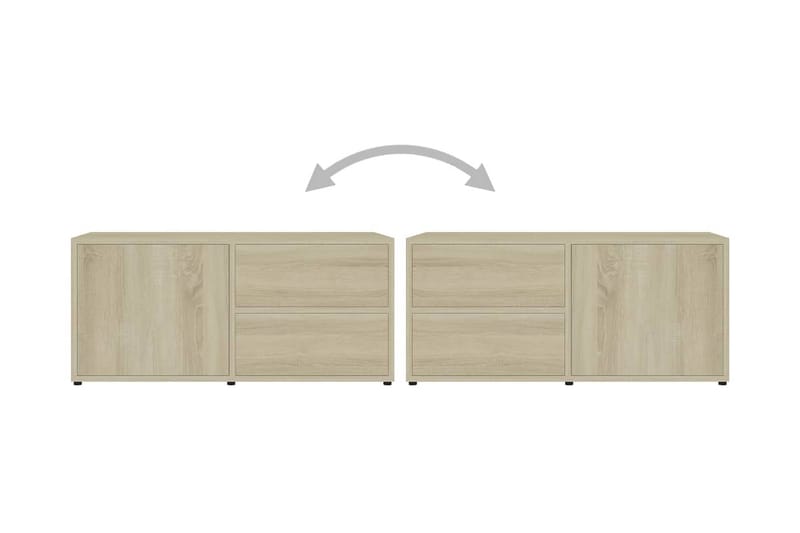 TV-bänk sonoma-ek 80x34x36 cm spånskiva - Brun - Möbler - Vardagsrum - Tv-möbler & mediamöbler - Tv-bänkar