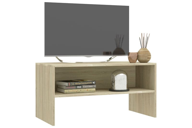 TV-bänk sonoma ek 80x40x40 cm spånskiva - Brun - Möbler - Vardagsrum - Tv-möbler & mediamöbler - Tv-bänkar