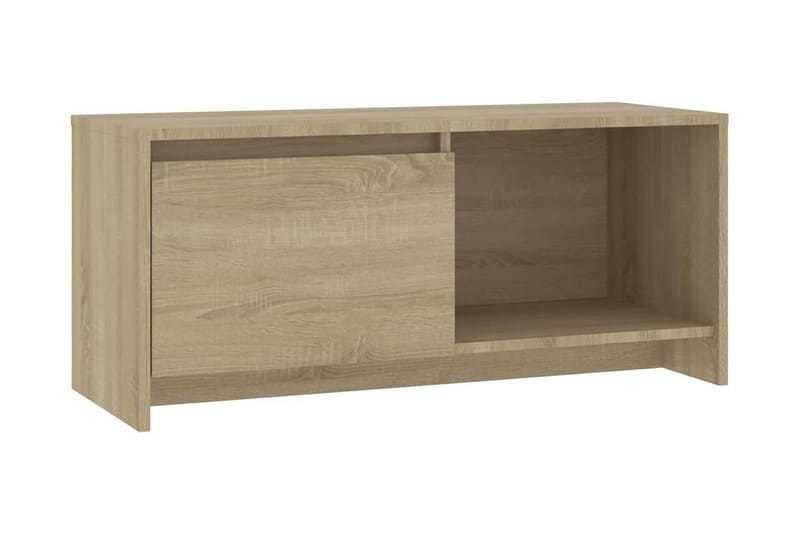 TV-bänk sonoma-ek 90x35x40 cm spånskiva - Beige - Möbler - Vardagsrum - Tv-möbler & mediamöbler - Tv-bänkar
