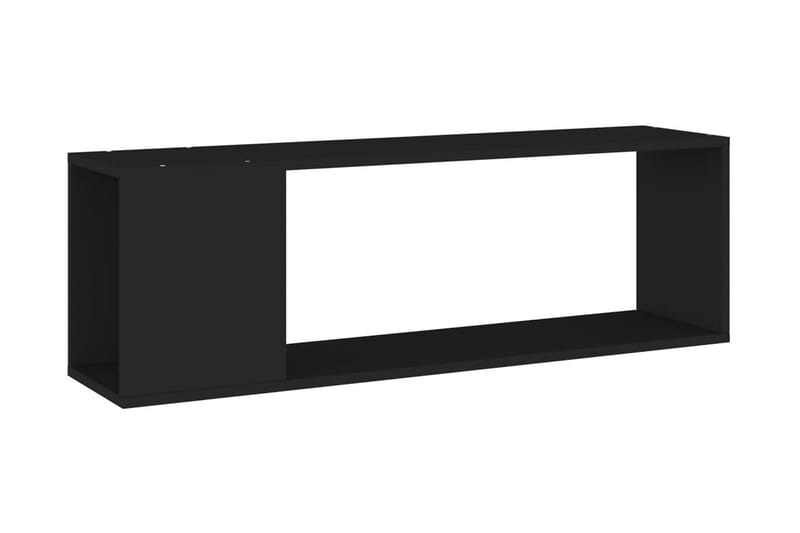 TV-bänk svart 100x24x32 cm spånskiva - Svart - Tv-bänkar