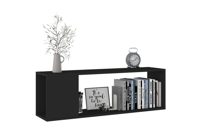 TV-bänk svart 100x24x32 cm spånskiva - Svart - Möbler - Vardagsrum - Tv-möbler & mediamöbler - Tv-bänkar