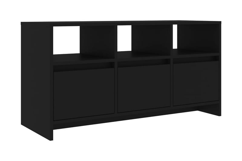 TV-bänk svart 102x37,5x52,5 cm spånskiva - Svart - Tv-bänkar