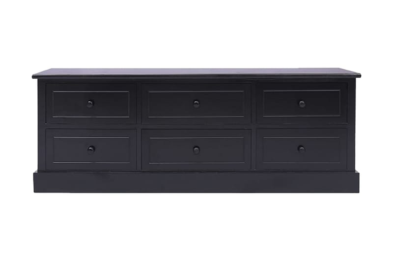 TV-bänk svart 108x30x40 cm massivt kejsarträ - Svart - Möbler - Vardagsrum - Tv-möbler & mediamöbler - Tv-bänkar