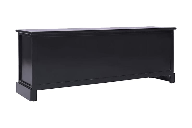 TV-bänk svart 108x30x40 cm massivt kejsarträ - Svart - Möbler - Vardagsrum - Tv-möbler & mediamöbler - Tv-bänkar