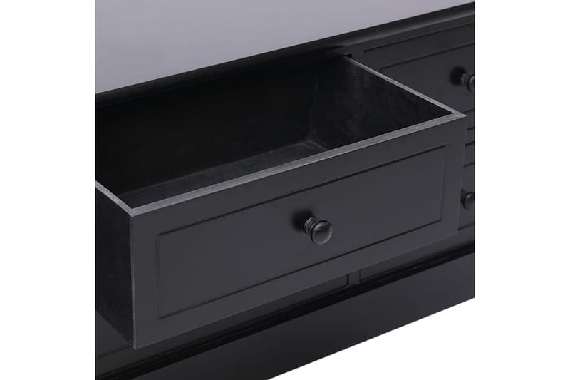 TV-bänk svart 108x30x40 cm massivt kejsarträ - Svart - Möbler - Vardagsrum - Tv-möbler & mediamöbler - Tv-bänkar