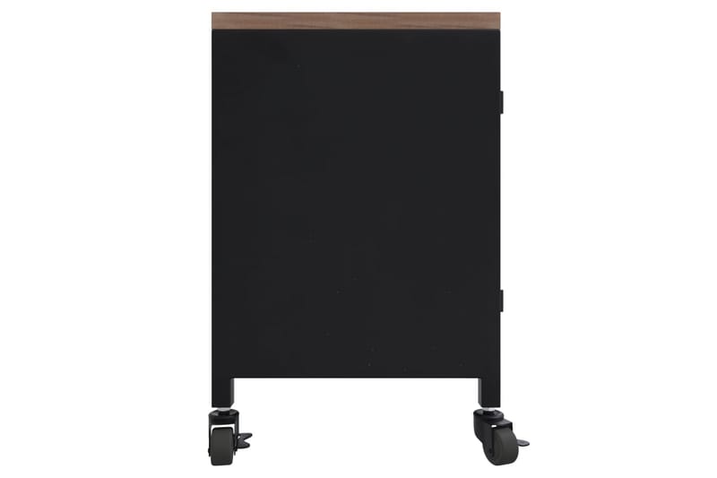 Tv-bänk svart 110x30x43 cm järn och massivt granträ - Svart - Möbler - Vardagsrum - Tv-möbler & mediamöbler - Tv-bänkar