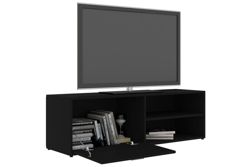 TV-bänk svart 120x34x37 cm spånskiva - Svart - Möbler - Vardagsrum - Tv-möbler & mediamöbler - Tv-bänkar