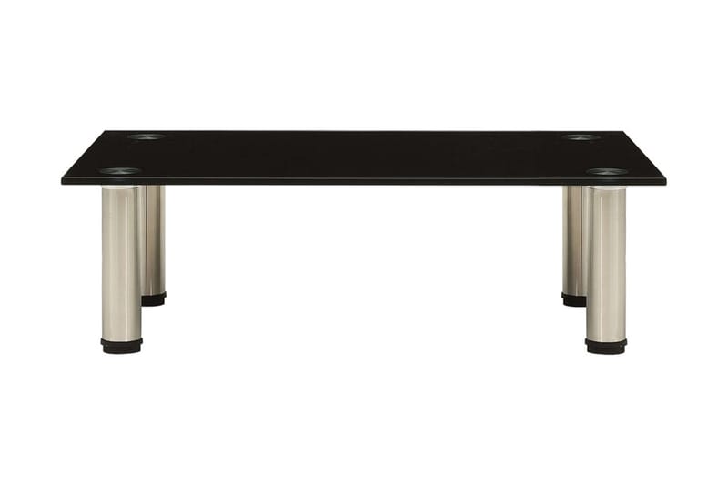 TV-bänk svart 60x35x17 cm härdat glas - Svart - Möbler - Vardagsrum - Tv-möbler & mediamöbler - Tv-bänkar