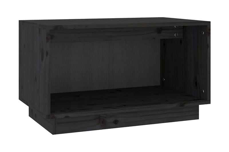 Tv-bänk svart 60x35x35 cm massiv furu - Svart - Tv-bänkar