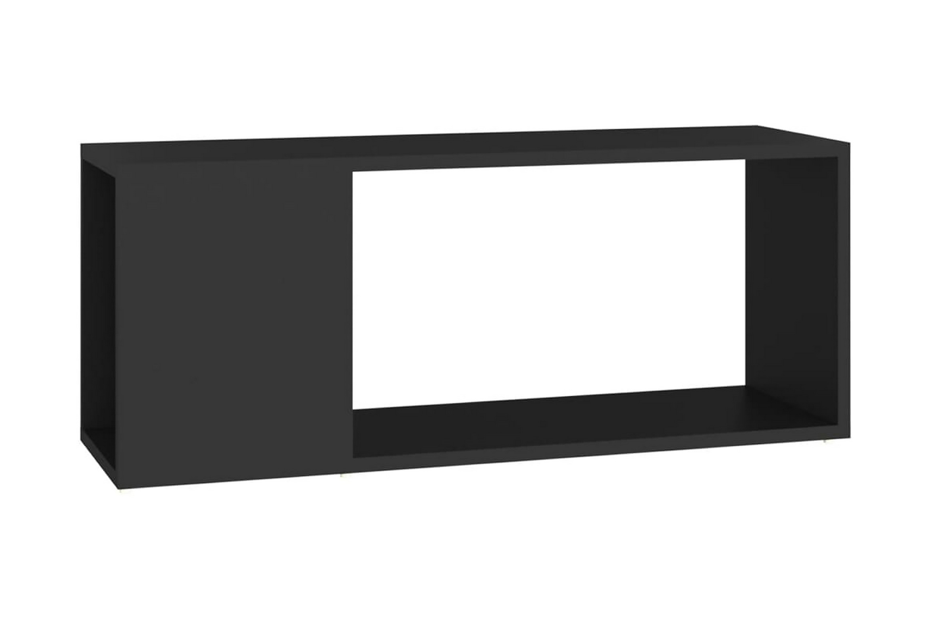 TV-bänk svart 80x24x32 cm spånskiva – Svart