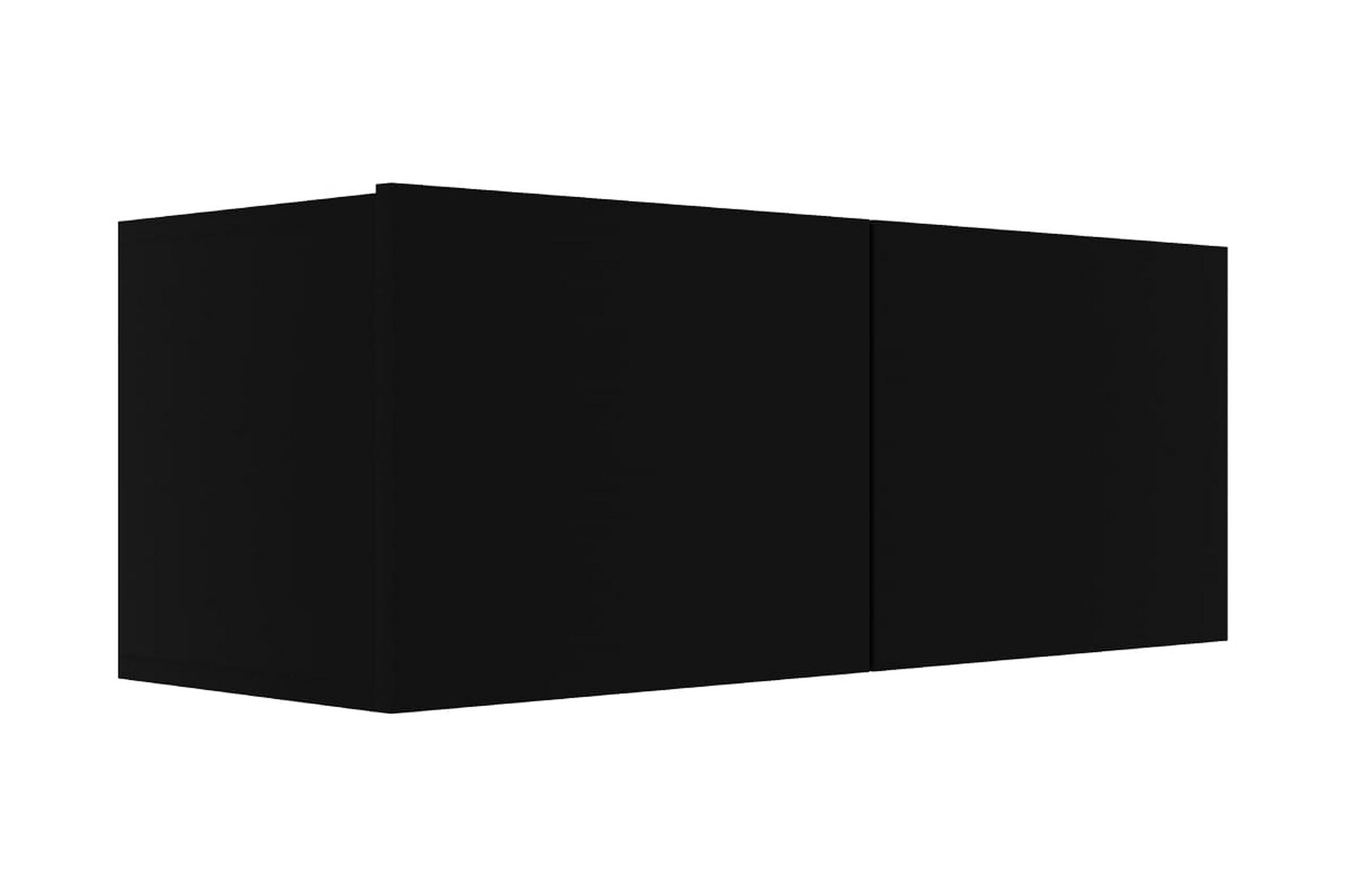 TV-bänk svart 80x30x30 cm spånskiva – Svart