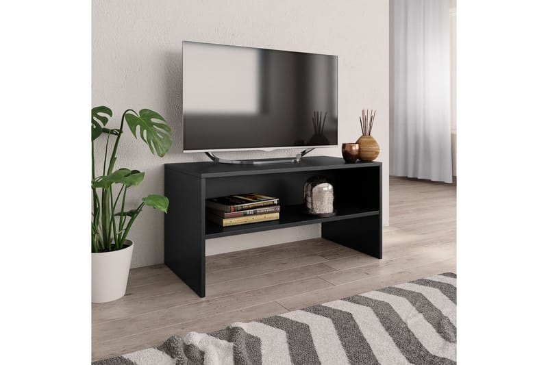 TV-bänk svart 80x40x40 cm spånskiva - Svart - Möbler - Vardagsrum - Tv-möbler & mediamöbler - Tv-bänkar