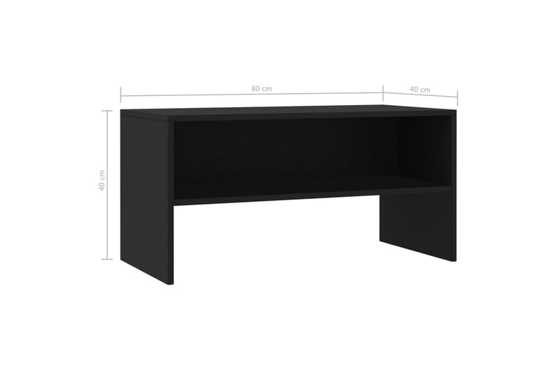TV-bänk svart 80x40x40 cm spånskiva - Svart - Möbler - Vardagsrum - Tv-möbler & mediamöbler - Tv-bänkar