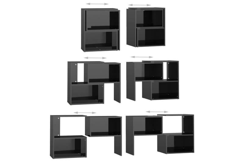 TV-bänk svart högglans 104x30x52 cm spånskiva - Svart - Möbler - Vardagsrum - Tv-möbler & mediamöbler - Tv-bänkar