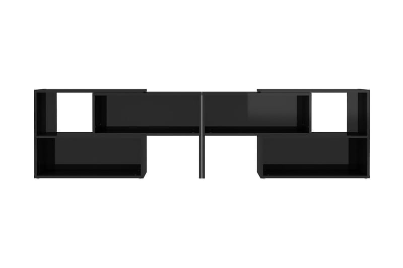 TV-bänk svart högglans 149x30x52 cm spånskiva - Svart - Tv-bänkar