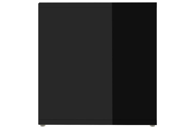 TV-bänk svart högglans 72x35x36,5 cm spånskiva - Svart - Tv-bänkar