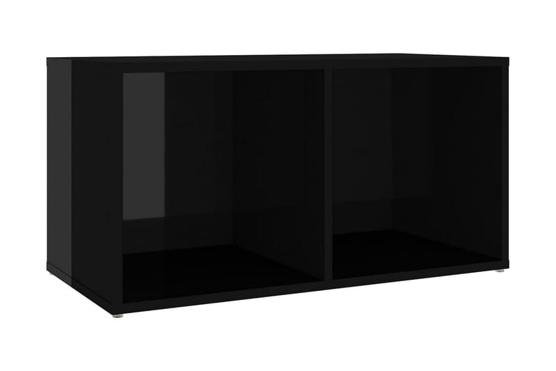 TV-bänk svart högglans 72x35x36,5 cm spånskiva - Svart - Tv-bänkar