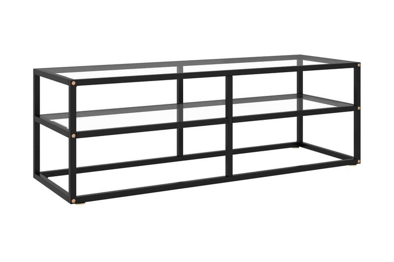 Tv-bänk svart med härdat glas 120x40x40 cm - Svart - Möbler - Vardagsrum - Tv-möbler & mediamöbler - Tv-bänkar