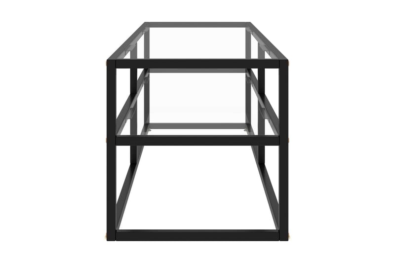 Tv-bänk svart med härdat glas 120x40x40 cm - Svart - Möbler - Vardagsrum - Tv-möbler & mediamöbler - Tv-bänkar