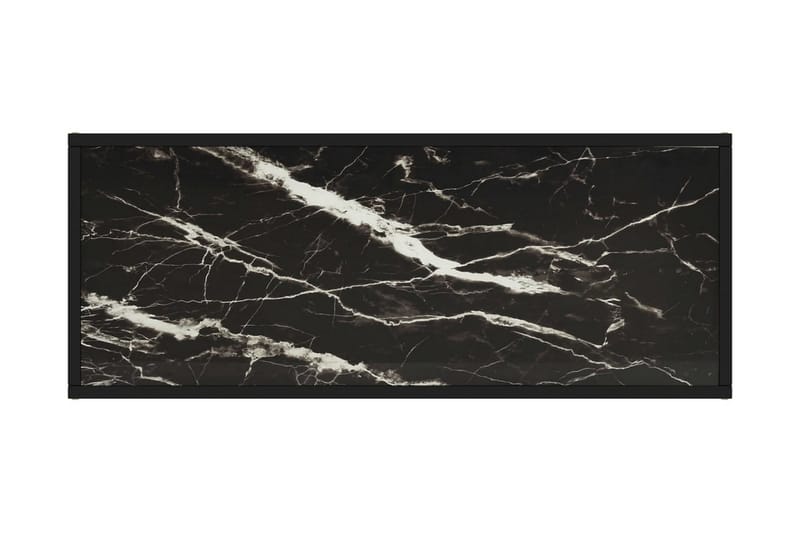 Tv-bänk svart med svart marmor glas 100x40x40 cm - Svart - Möbler - Vardagsrum - Tv-möbler & mediamöbler - Tv-bänkar