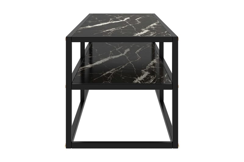 Tv-bänk svart med svart marmor glas 120x40x40 cm - Svart - Möbler - Vardagsrum - Tv-möbler & mediamöbler - Tv-bänkar