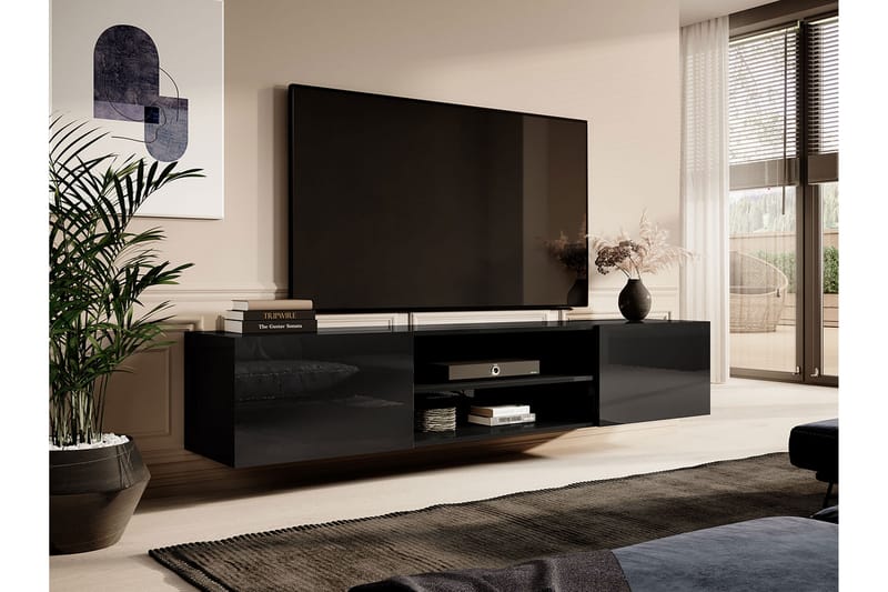 Tv-bänk - Svart - Möbler - Vardagsrum - Tv-möbler & mediamöbler - Tv-bänkar