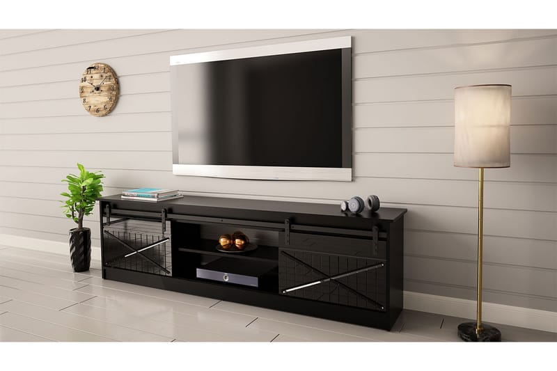 Tv-bänk - Svart - Möbler - Vardagsrum - Tv-möbler & mediamöbler - Tv-bänkar