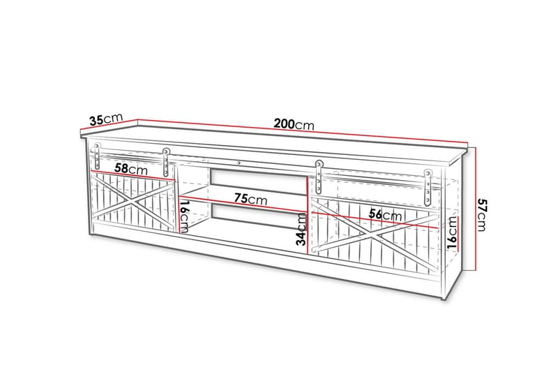 Tv-bänk - Svart - Möbler - Vardagsrum - Tv-möbler & mediamöbler - Tv-bänkar