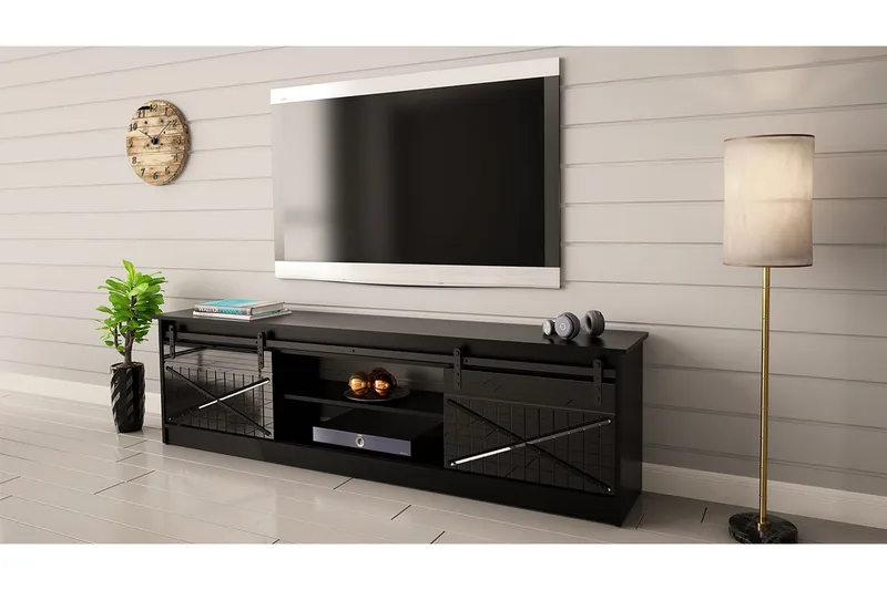 Tv-bänk - Svart - Möbler - Vardagsrum - Tv-möbler & mediamöbler - Tv-bänkar