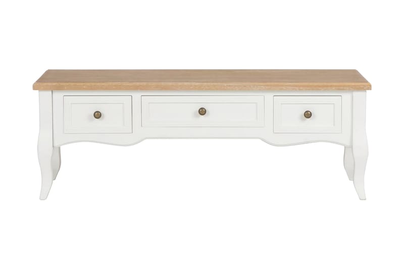 TV-bänk vit 100x35x35 cm trä - Vit - Möbler - Vardagsrum - Tv-möbler & mediamöbler - Tv-bänkar