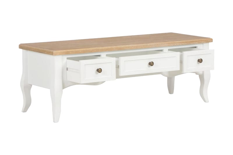 TV-bänk vit 100x35x35 cm trä - Vit - Möbler - Vardagsrum - Tv-möbler & mediamöbler - Tv-bänkar