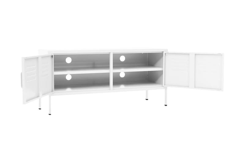 Tv-bänk vit 105x35x50 cm stål - Vit - Möbler - Vardagsrum - Tv-möbler & mediamöbler - Tv-bänkar