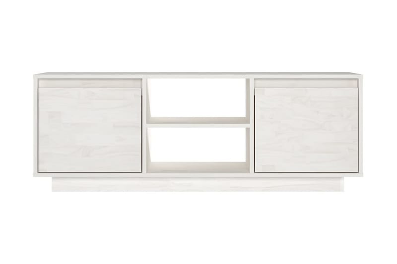 TV-bänk vit 110x30x40 cm massiv furu - Vit - Möbler - Vardagsrum - Tv-möbler & mediamöbler - Tv-bänkar
