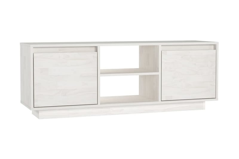 TV-bänk vit 110x30x40 cm massiv furu - Vit - Möbler - Vardagsrum - Tv-möbler & mediamöbler - Tv-bänkar