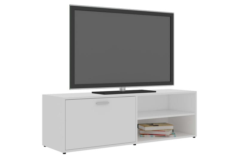 TV-bänk vit 120x34x37 cm spånskiva - Vit - Tv-bänkar