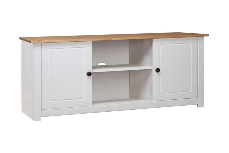 TV-bänk vit 120x40x50 cm massiv furu panama - Vit - Möbler - Vardagsrum - Tv-möbler & mediamöbler - Tv-bänkar