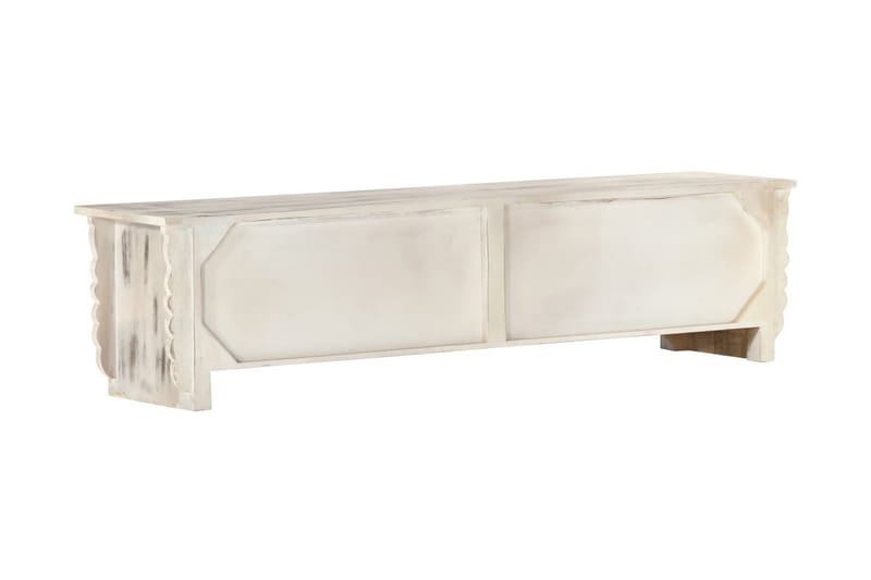 TV-bänk vit 140x30x35 cm massivt mangoträ - Vit - Möbler - Vardagsrum - Tv-möbler & mediamöbler - Tv-bänkar