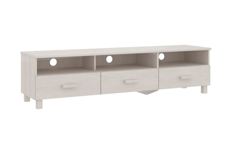 TV-bänk vit 158x40x40 cm massiv furu - Vit - Möbler - Vardagsrum - Tv-möbler & mediamöbler - Tv-bänkar