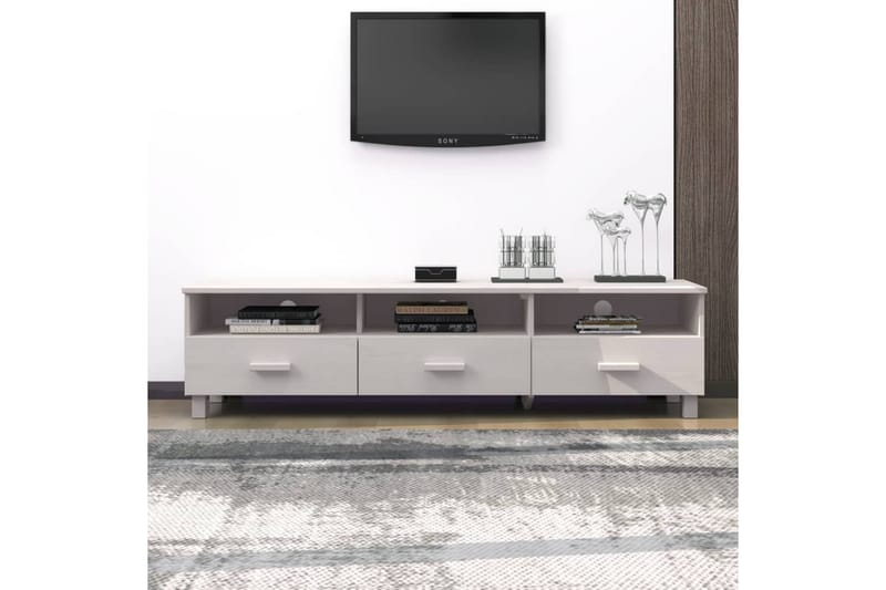 TV-bänk vit 158x40x40 cm massiv furu - Vit - Möbler - Vardagsrum - Tv-möbler & mediamöbler - Tv-bänkar