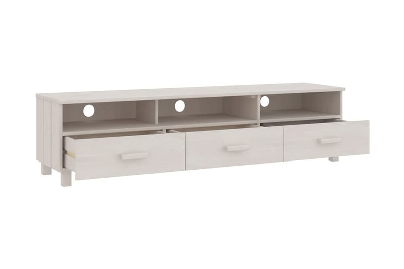 TV-bänk vit 158x40x40 cm massiv furu - Vit - Möbler - Vardagsrum - Tv-möbler & mediamöbler - Tv-bänkar