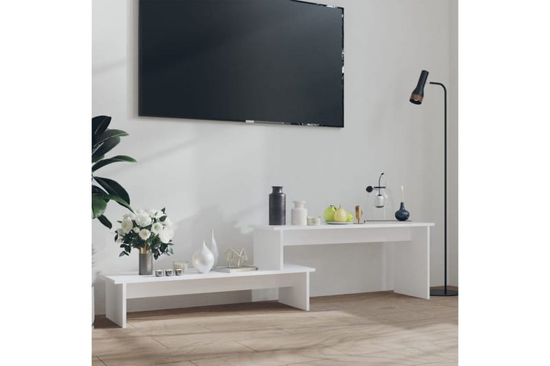 TV-bänk vit 180x30x43 cm spånskiva - Vit - Tv-bänkar