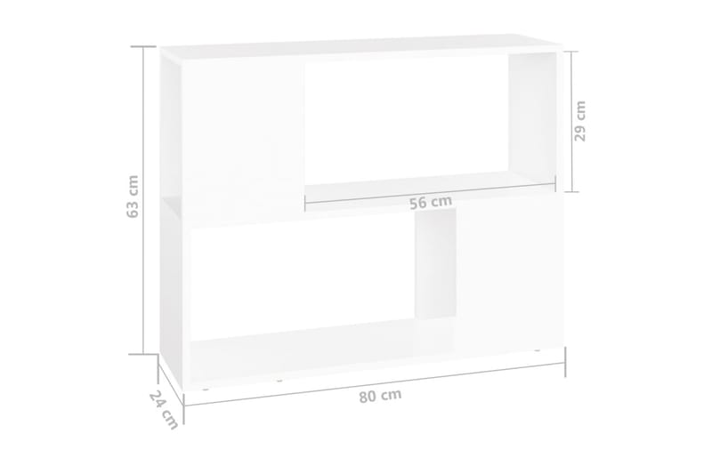 TV-bänk vit 80x24x63 cm spånskiva - Vit - Möbler - Vardagsrum - Tv-möbler & mediamöbler - Tv-bänkar