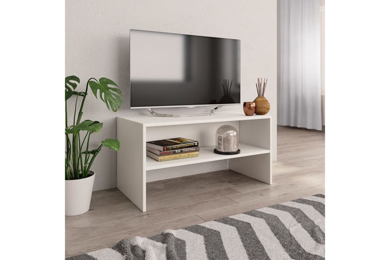 TV-bänk vit 80x40x40 cm spånskiva - Vit - Möbler - Vardagsrum - Tv-möbler & mediamöbler - Tv-bänkar