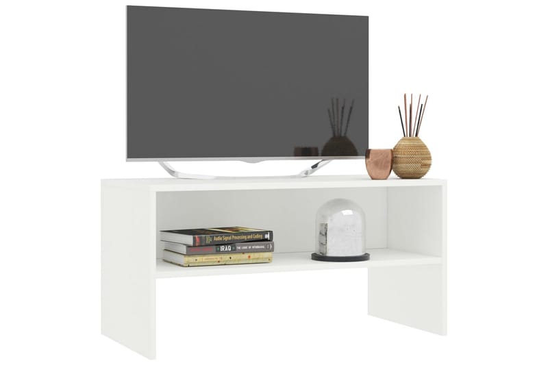 TV-bänk vit 80x40x40 cm spånskiva - Vit - Möbler - Vardagsrum - Tv-möbler & mediamöbler - Tv-bänkar